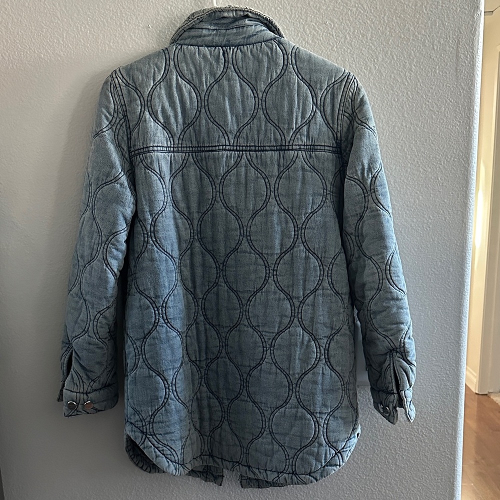 Madden Light Blue Quilted Jean Jacket - Picture 6 of 6